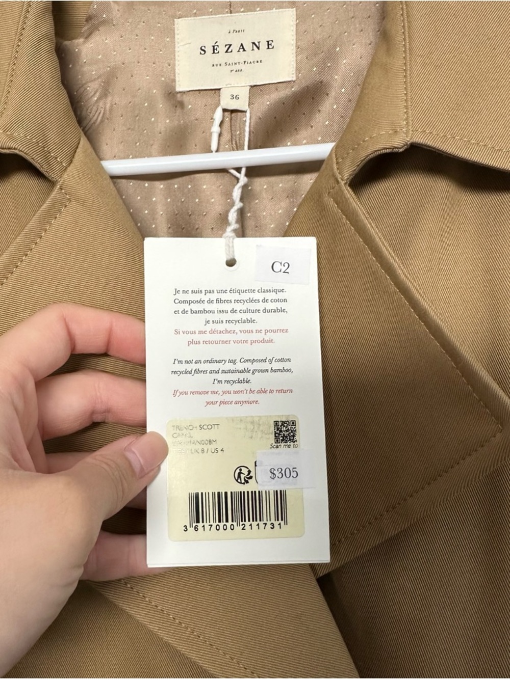 Sezane Scott Trench - Picture 13 of 13